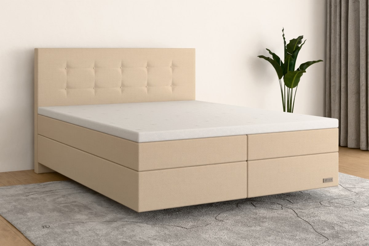 Boxspringbett MAX  200x200 cm  Creme  H4 /H4 BE200SO
