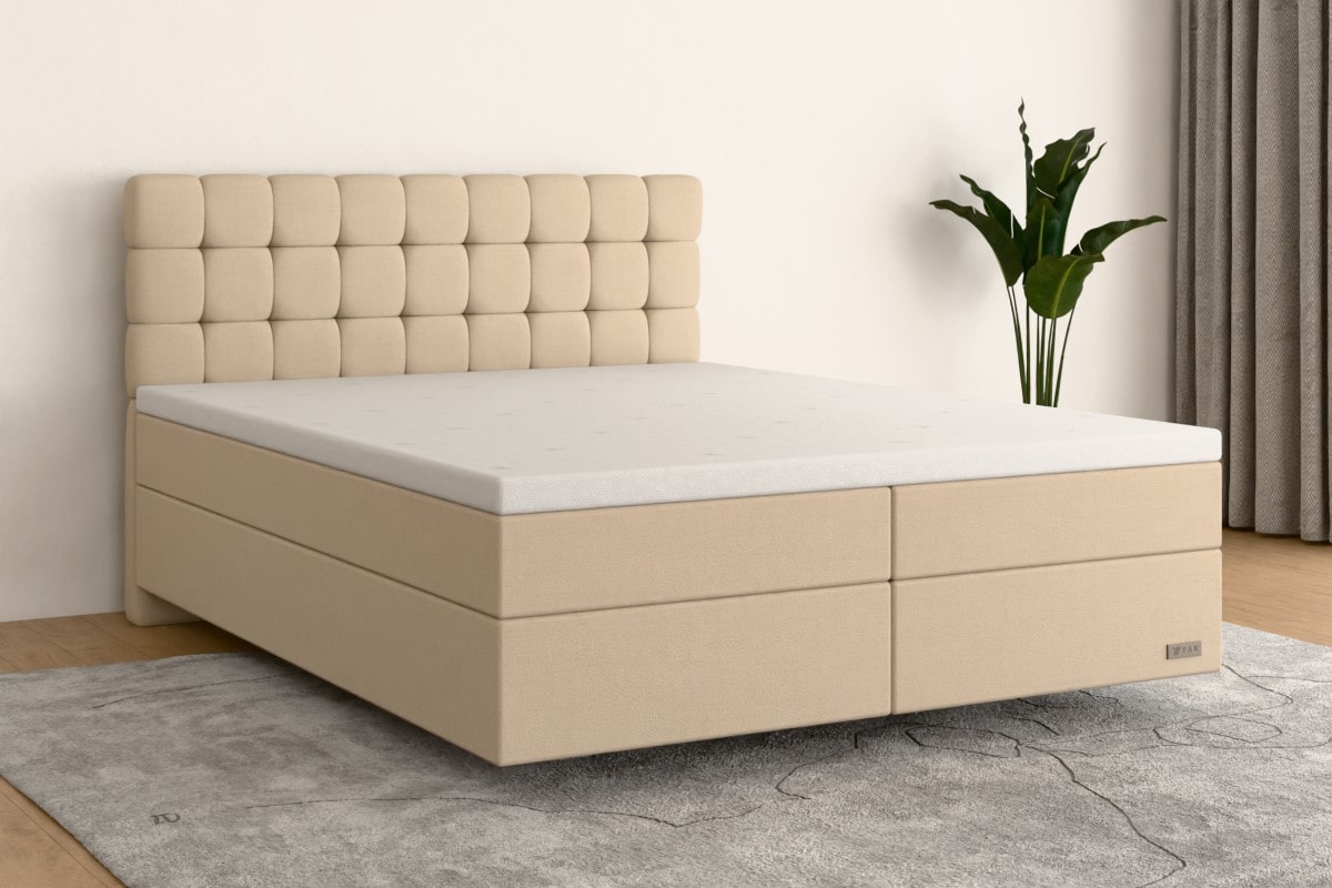 Boxspringbett MAX  180x200 cm  Creme  H2 /H3 BE300SO