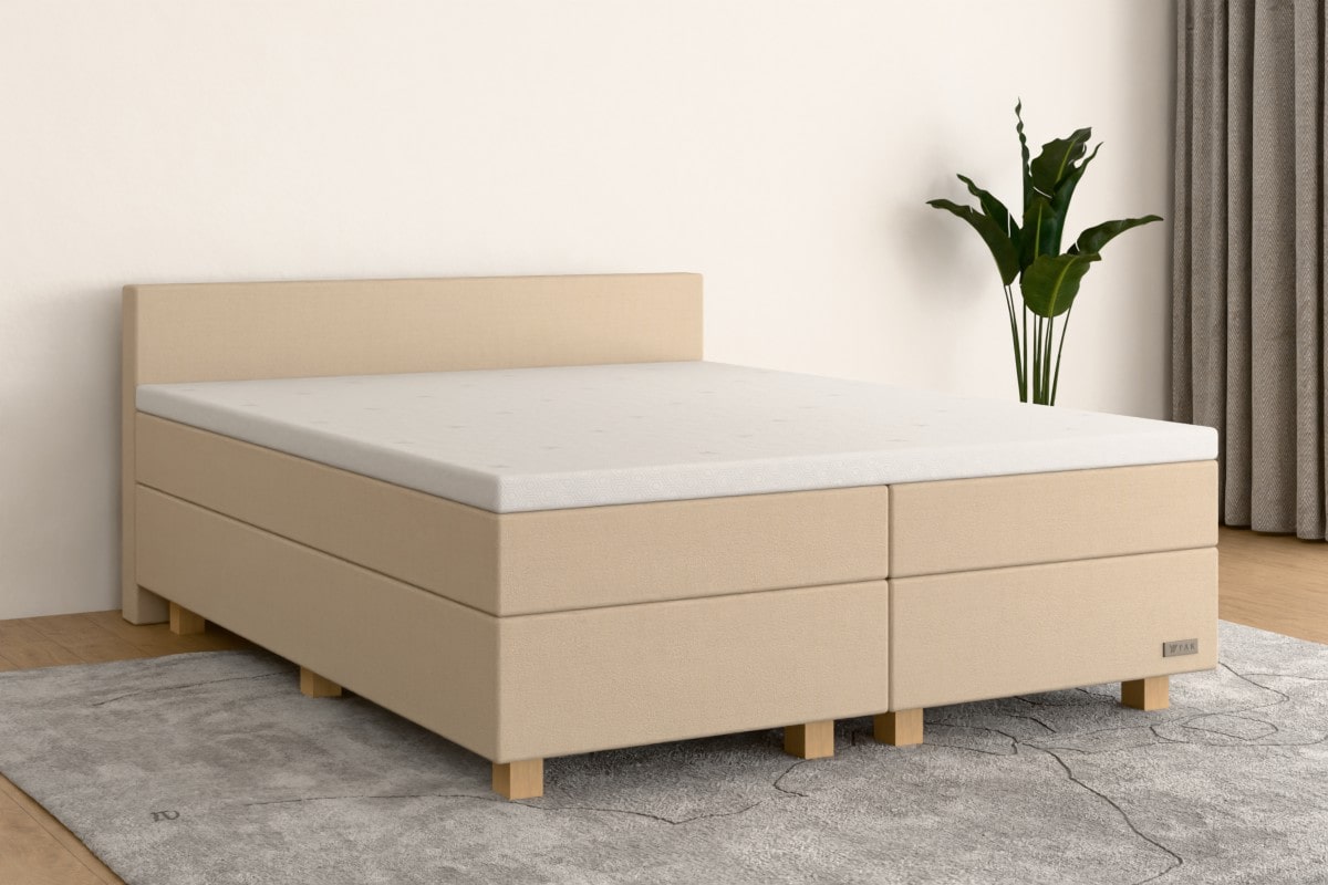 Boxspringbett PRO  200x200 cm  Creme  H2 /H2 BE500SF