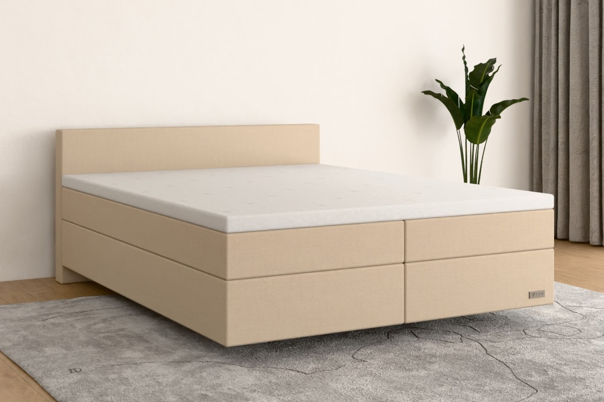 Boxspringbett PRO  200x200 cm  Creme  H2 /H2 BE500SO