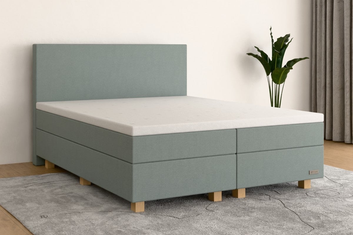 Boxspringbett MAX  200x200 cm  Eisblau  H2 /H4 BL100SF