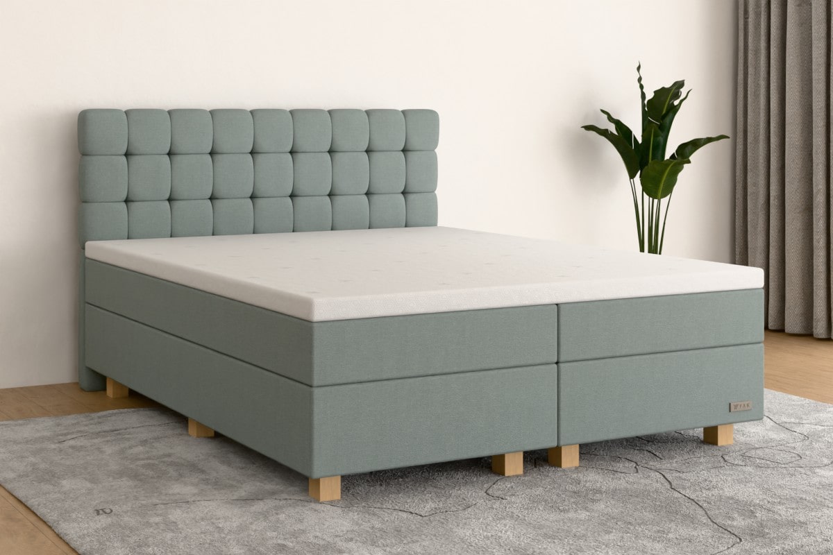 Boxspringbett MAX  180x200 cm  Eisblau  H2 /H3 BL300SF