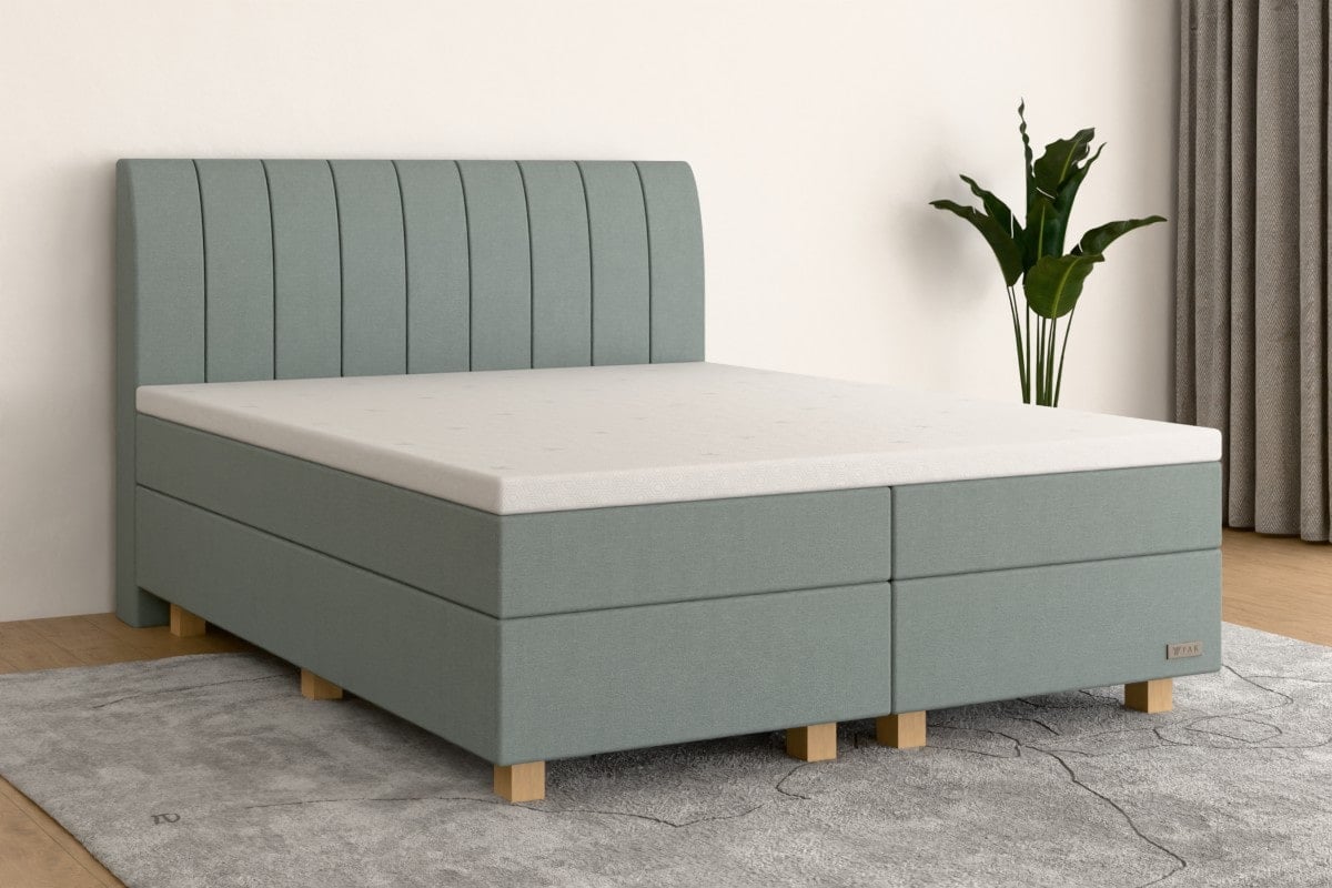 Boxspringbett MAX  180x200 cm  Eisblau  H3 /H3 BL400SF