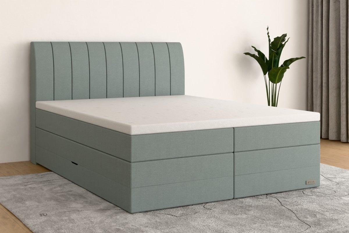Boxspringbett PRO 180x200 cm Eisblau H4 /H4 BL4BKSO