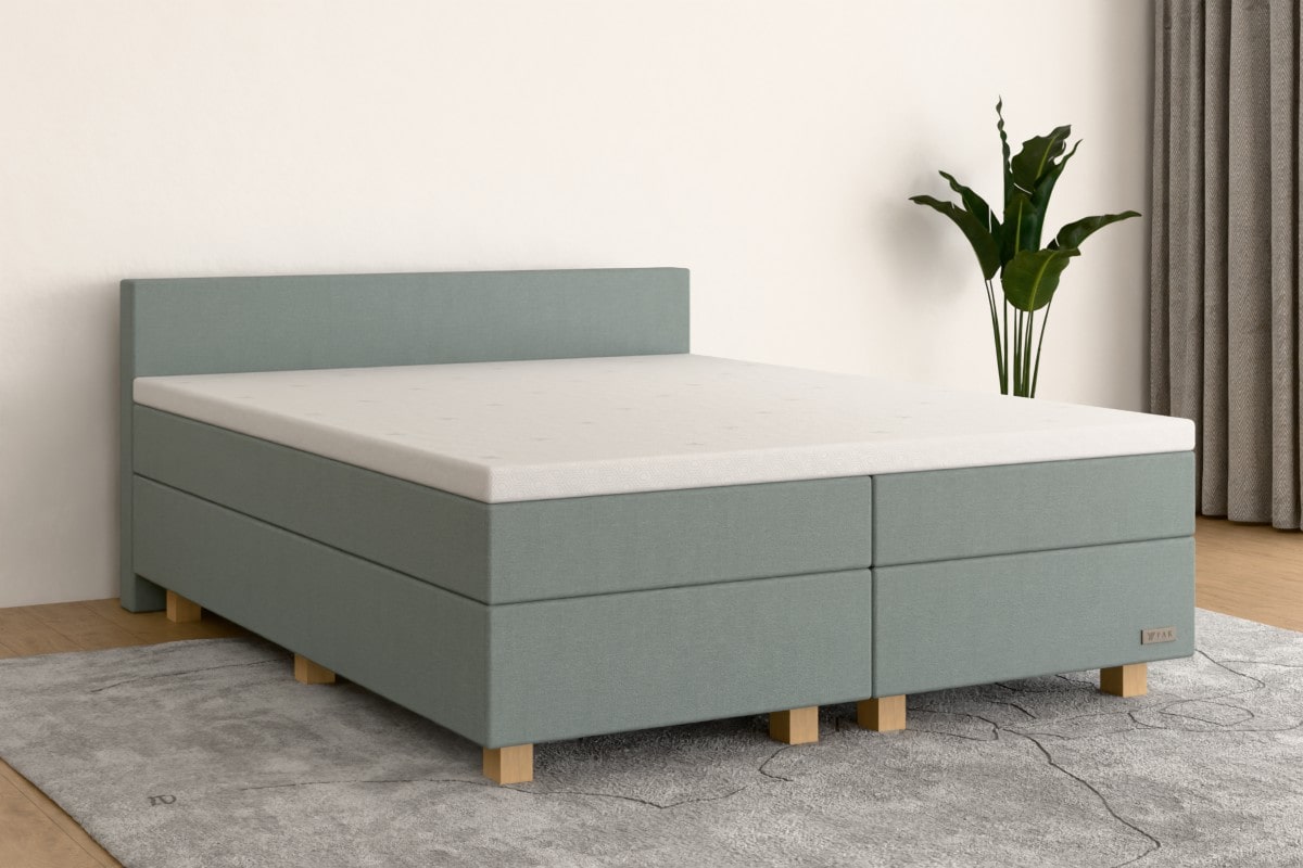 Boxspringbett PRO  140x200 cm  Eisblau  H4 /- BL500SF
