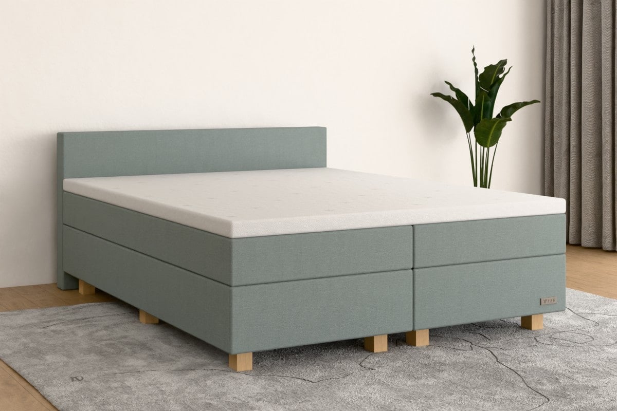 Boxspringbett MAX  180x200 cm  Eisblau  H2 /H2 BL500SF