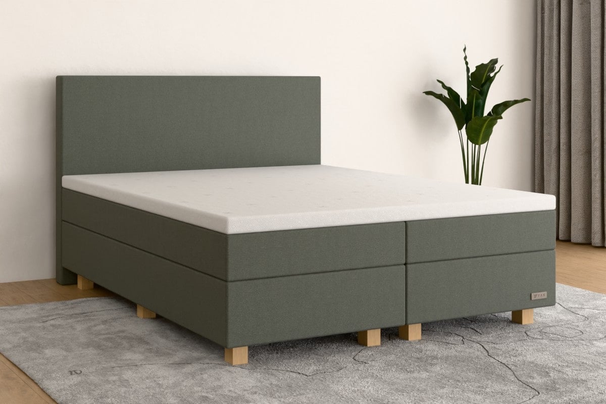 Boxspringbett PRO 200x200 cm Waldgrün H2 /H3 GN100SF