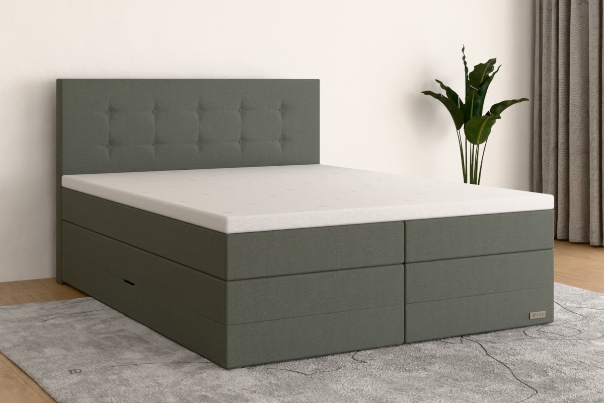Boxspringbett MAX  180x200 cm  Waldgrün  H3 /H4 GN2BKSO