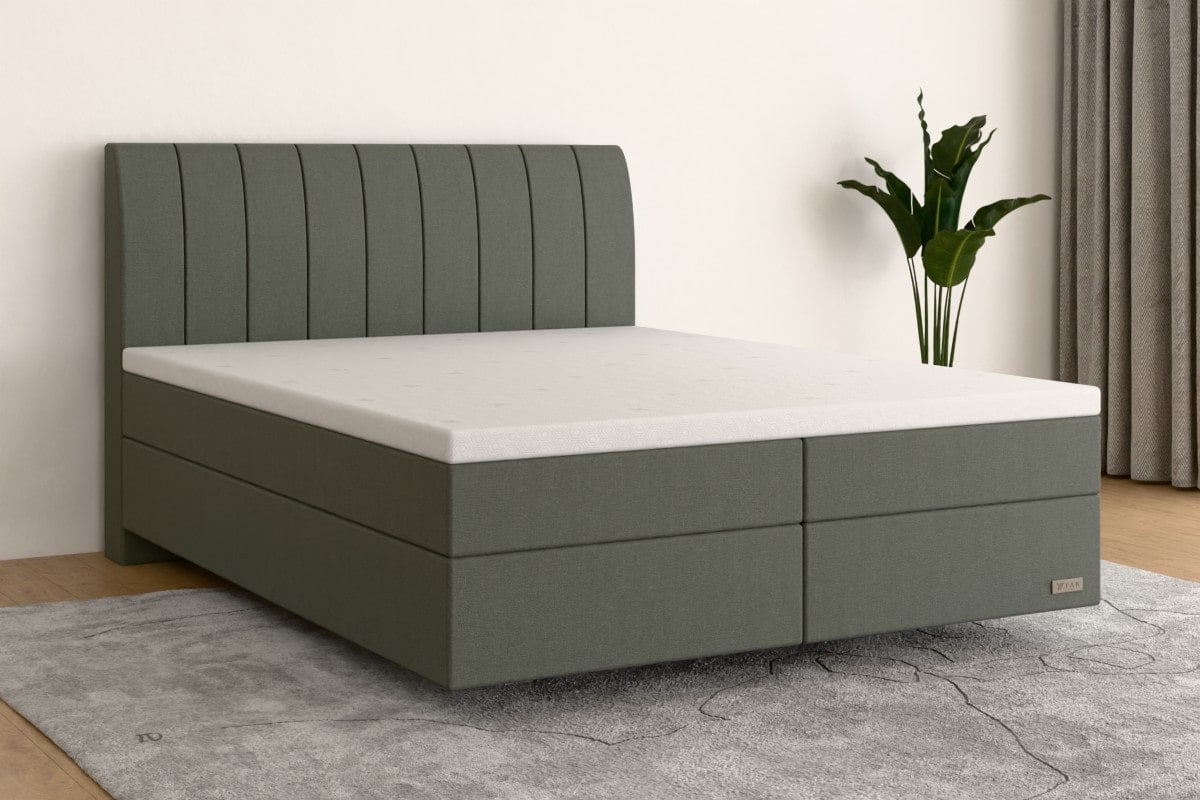 Boxspringbett MAX  140x200 cm  Waldgrün  H3 /- GN400SO