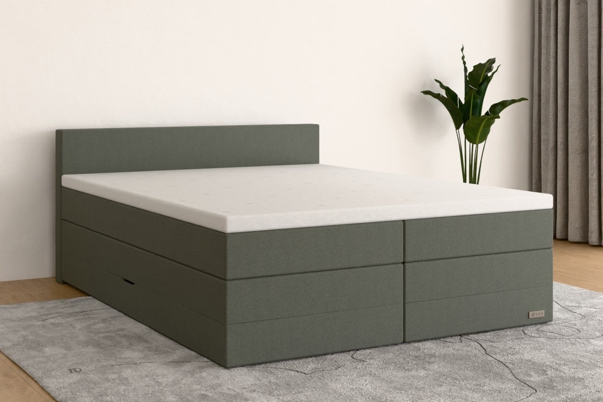 Boxspringbett MAX 200x200 cm Waldgrün H3 /H2 GN5BKSO