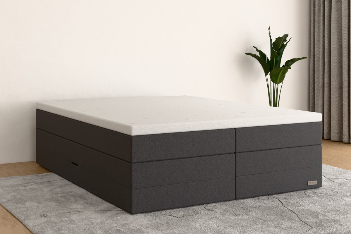 Boxspringbett MAX 140x200 cm Grau H4 /- GR0BKSO