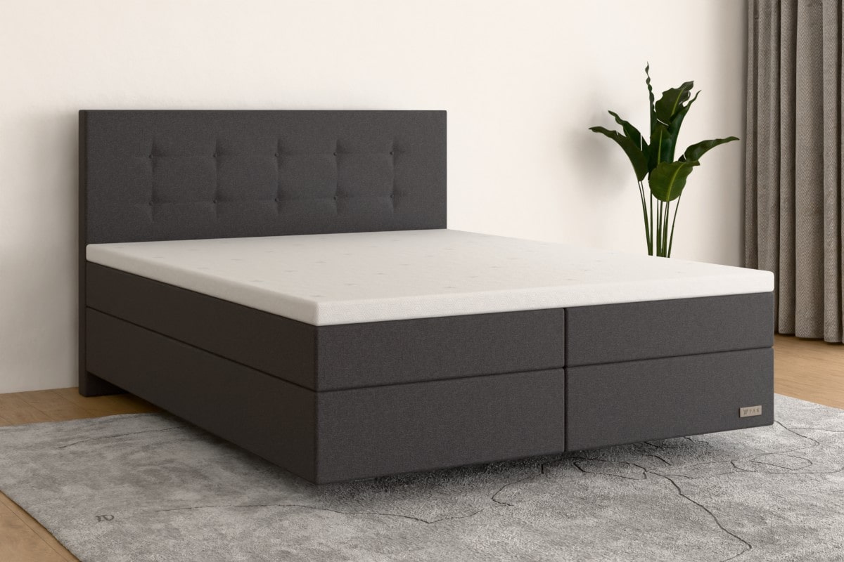 Boxspringbett MAX  180x200 cm  Grau  H2 /H4 GR200SO