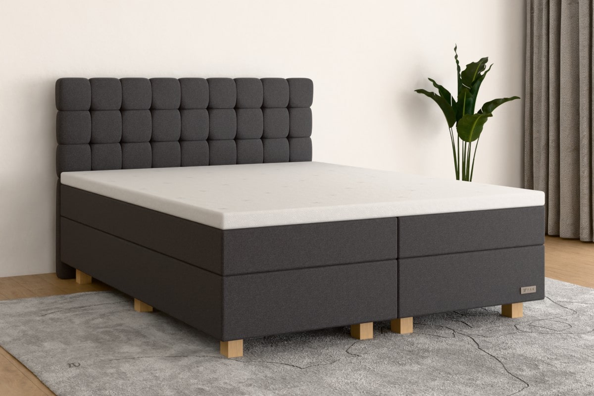Boxspringbett MAX  180x200 cm  Grau  H3 /H3 GR300SF
