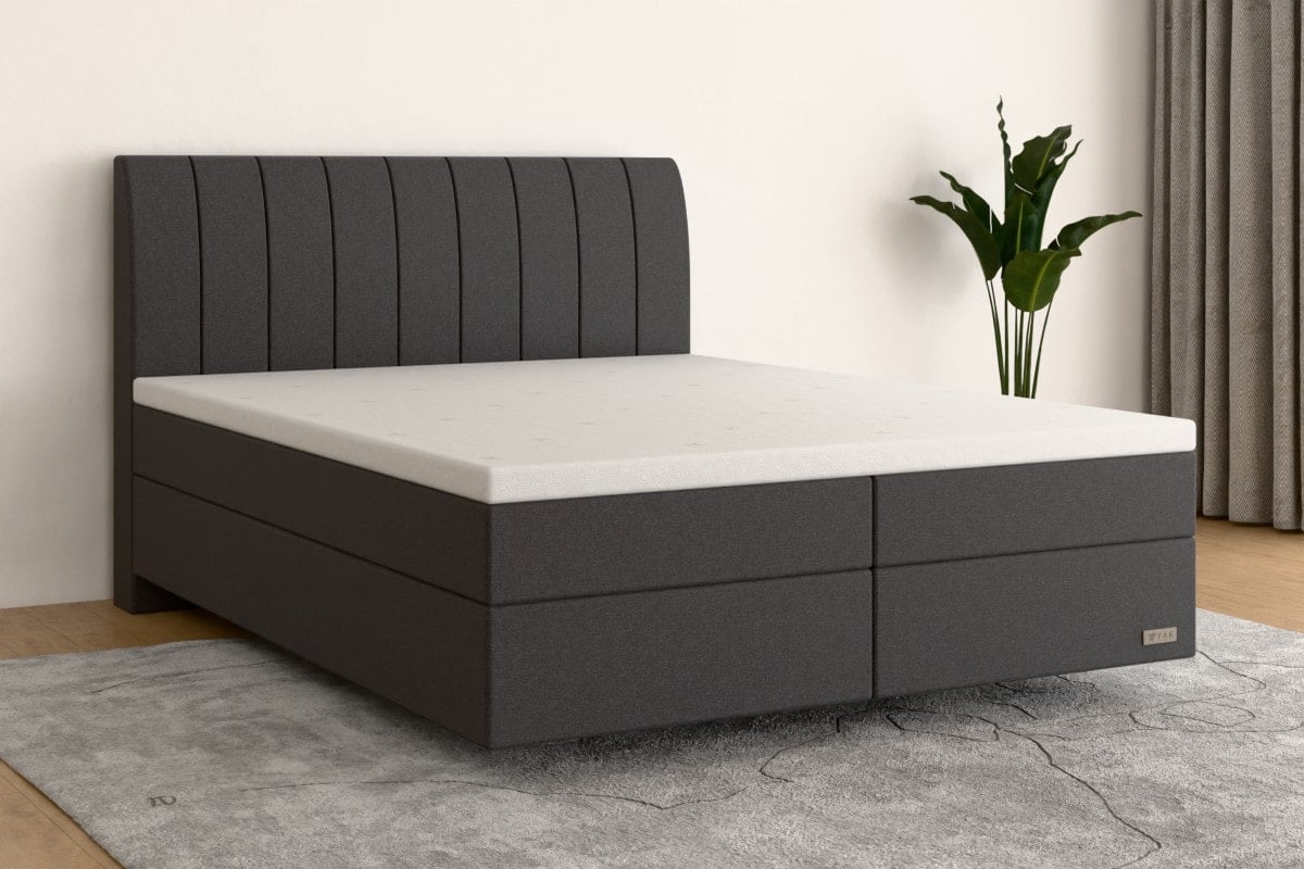 Boxspringbett PRO 180x200 cm Grau H2 /H3 GR400SO