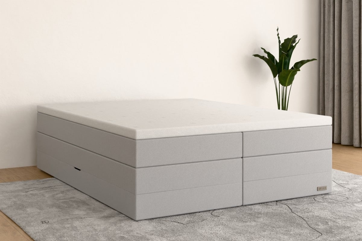 Boxspringbett PRO  140x200 cm  Hellgrau  H3 /- HG0BKSO