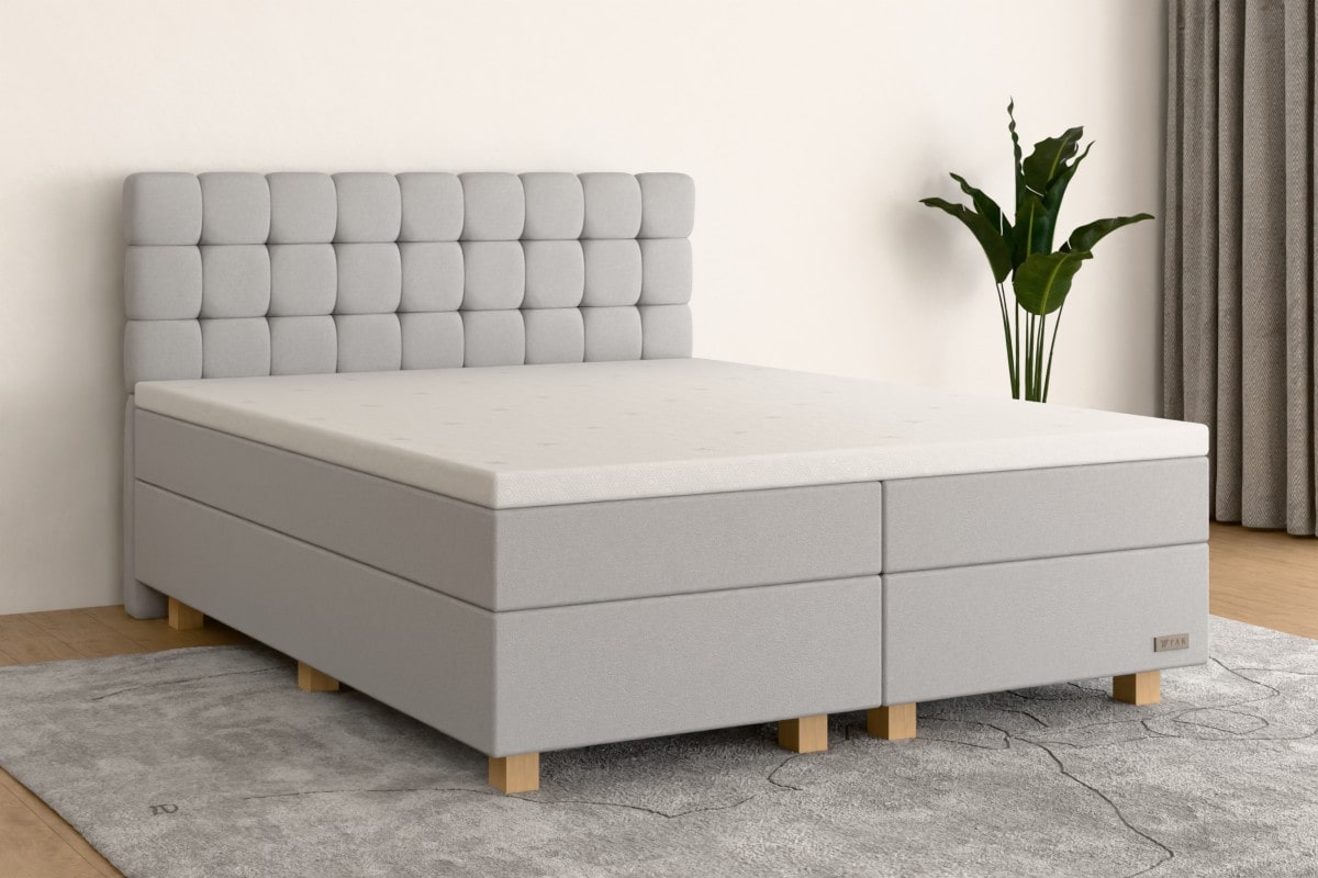 Boxspringbett MAX  160x200 cm  Hellgrau  H4 /H2 HG300SF