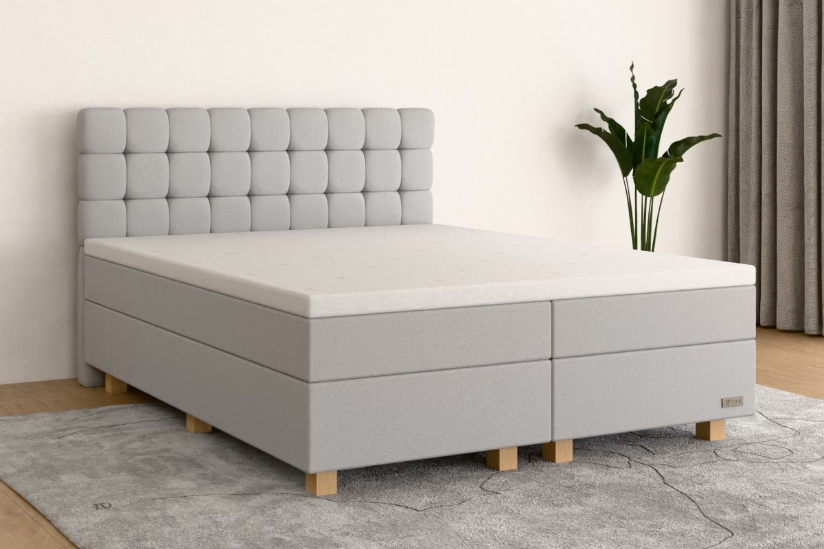 Boxspringbett MAX 160x200 cm Hellgrau H4 /H2 HG300SF