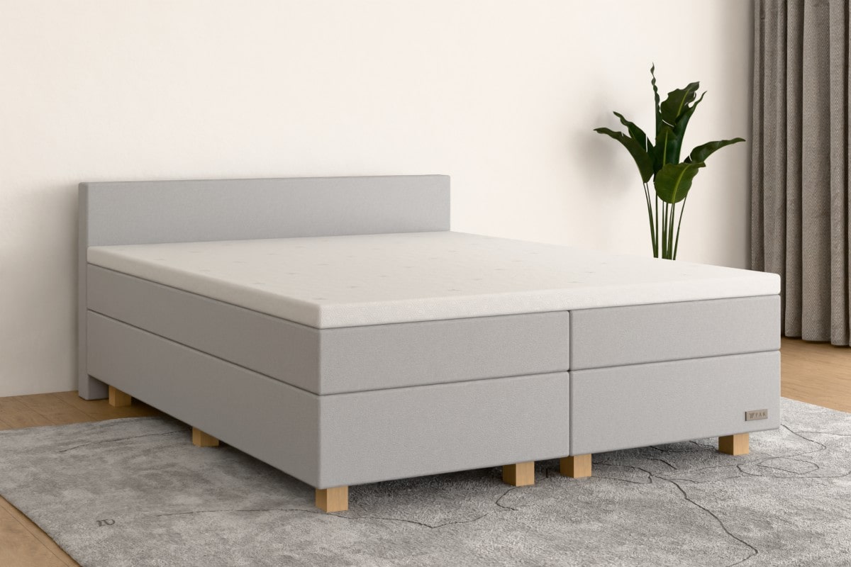 Boxspringbett PRO  180x200 cm  Hellgrau  H2 /H2 HG500SF