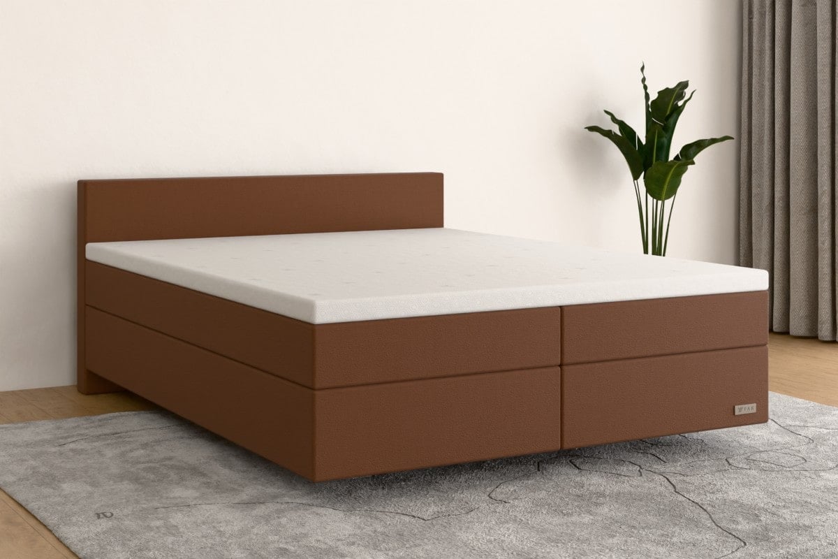 Boxspringbett MAX  180x200 cm  Cognac (Kunstleder)  H4 /H4 KCO500SO