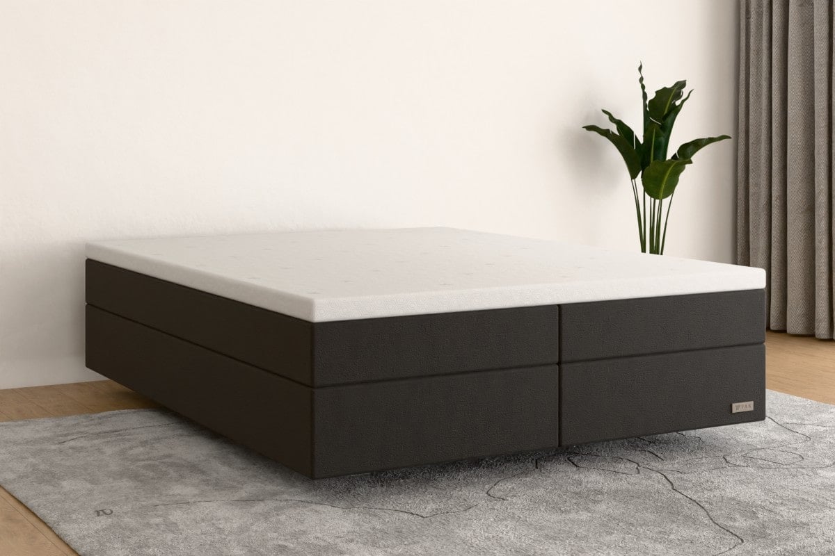 Boxspringbett MAX  160x200 cm  Grau (Kunstleder)  H4 /H4 KGR000SO