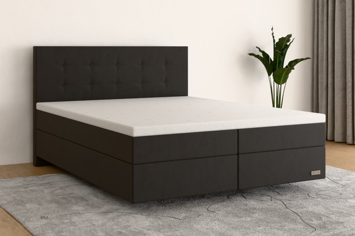 Boxspringbett MAX  180x200 cm  Grau (Kunstleder)  H4 /H3 KGR200SO
