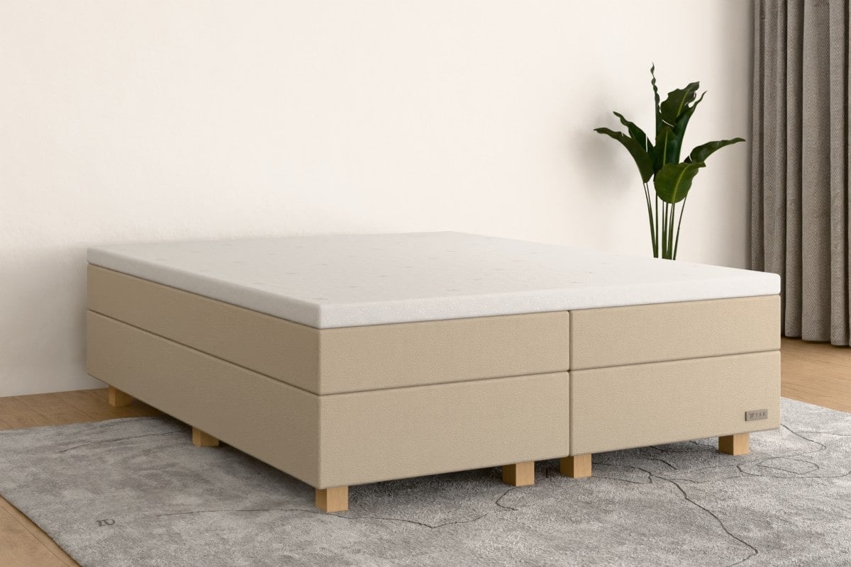 Boxspringbett MAX  160x200 cm  Sand (Kunstleder)  H2 /H4 KSA000SF