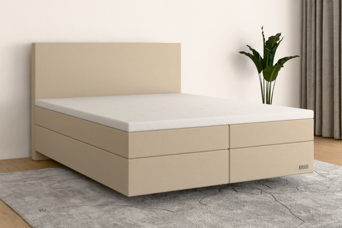 Boxspringbett MAX  200x200 cm  Sand (Kunstleder)  H2 /H4 KSA100SO