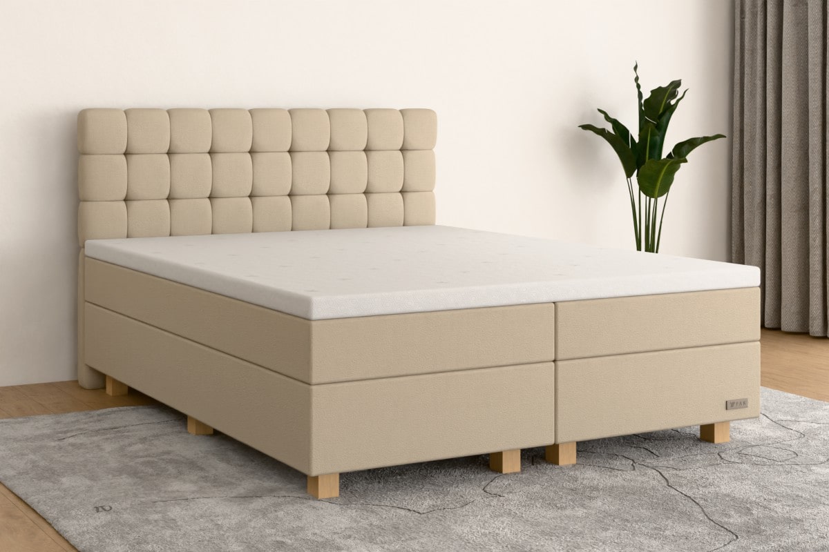 Boxspringbett MAX  200x200 cm  Creme  H3 /H2 KSA300SF