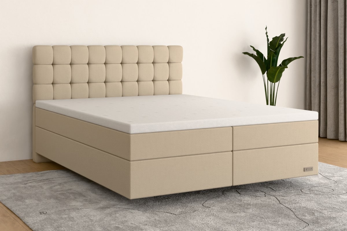 Boxspringbett MAX  160x200 cm  Sand (Kunstleder)  H3 /H4 KSA300SO