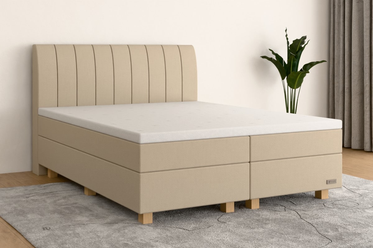 Boxspringbett MAX  180x200 cm  Sand (Kunstleder)  H4 /H2 KSA400SF