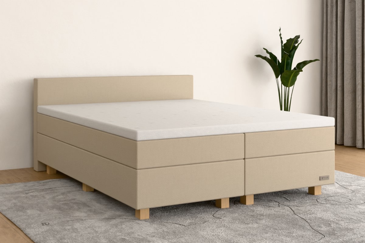 Boxspringbett MAX  200x200 cm  Sand (Kunstleder)  H4 /H3 KSA500SF