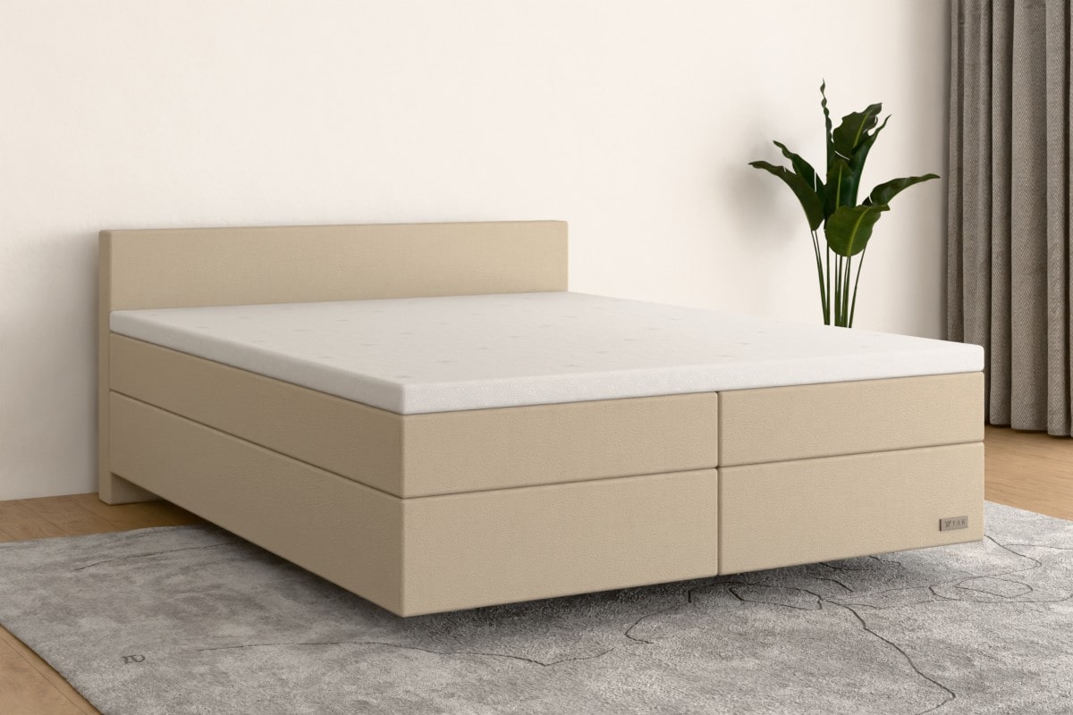 Boxspringbett MAX  160x200 cm  Sand (Kunstleder)  H4 /H3 KSA500SO