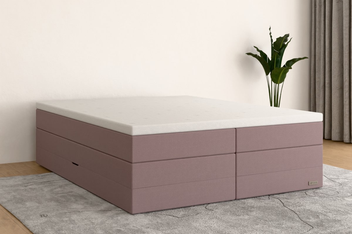 Boxspringbett MAX  200x200 cm  Altrosa  H2 /H3 RO0BKSO