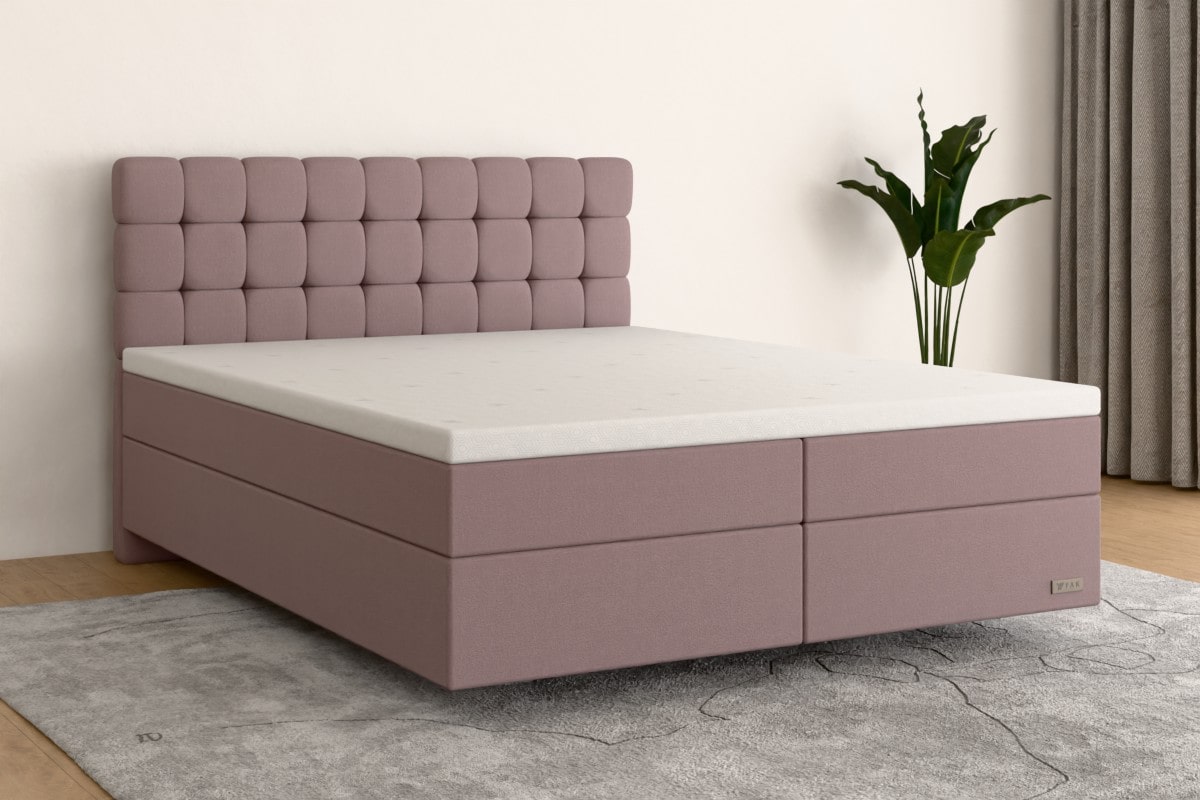 Boxspringbett MAX  160x200 cm  Altrosa  H3 /H3 RO300SO