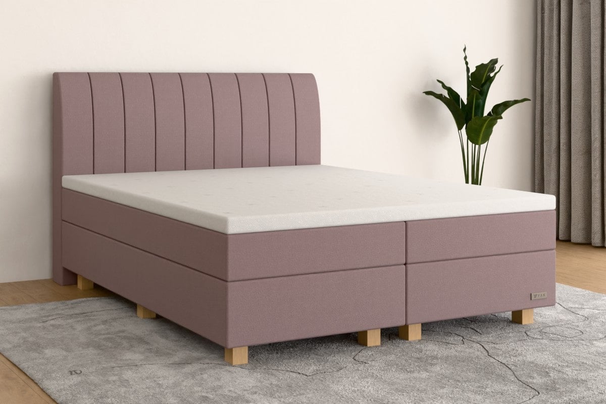 Boxspringbett MAX 200x200 cm Altrosa H3 /H2 RO400SF
