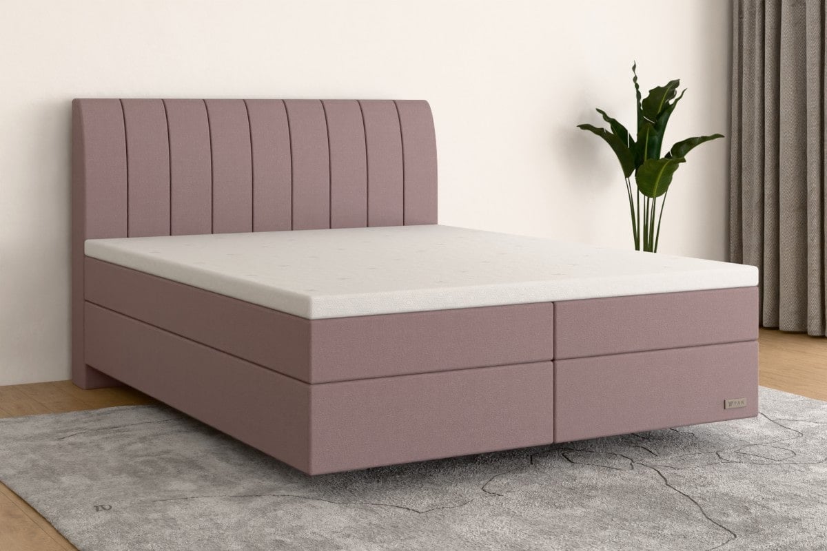 Boxspringbett MAX 160x200 cm Altrosa H2 /H2 RO400SO