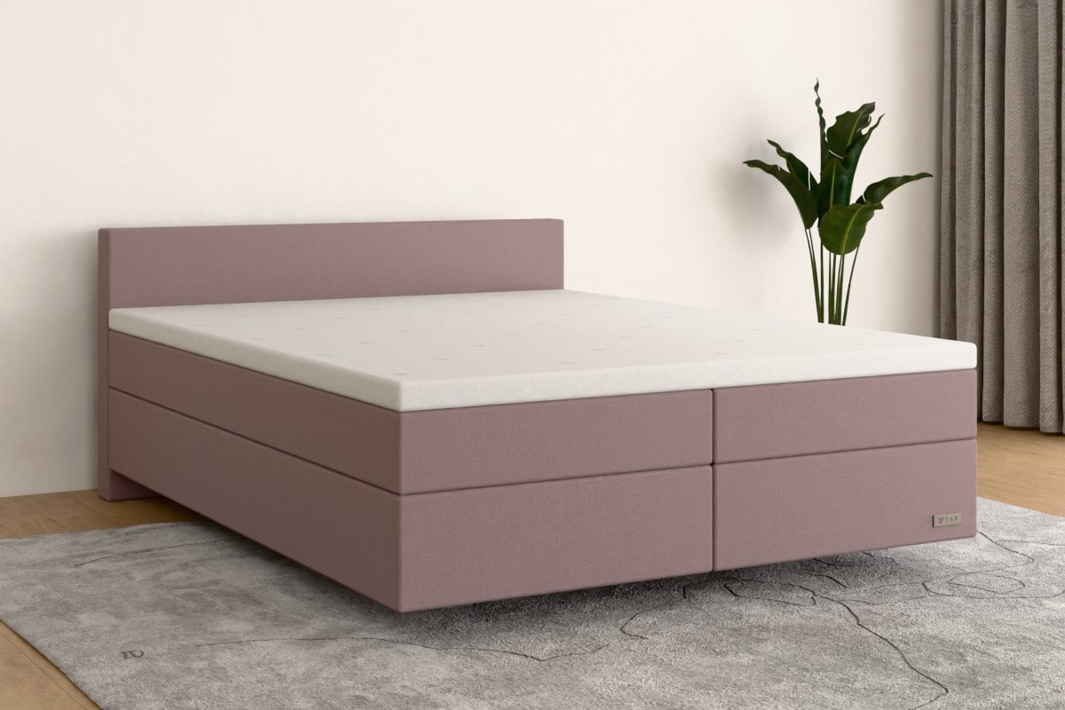 Boxspringbett MAX  160x200 cm  Altrosa  H3 /H2 RO500SO