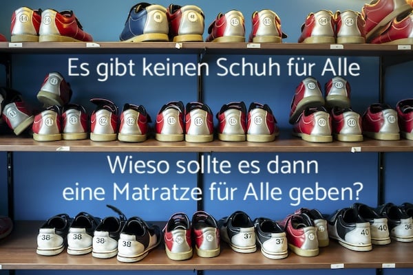 One-Fits-All Matratze vs. One-Fits-All Schuh
