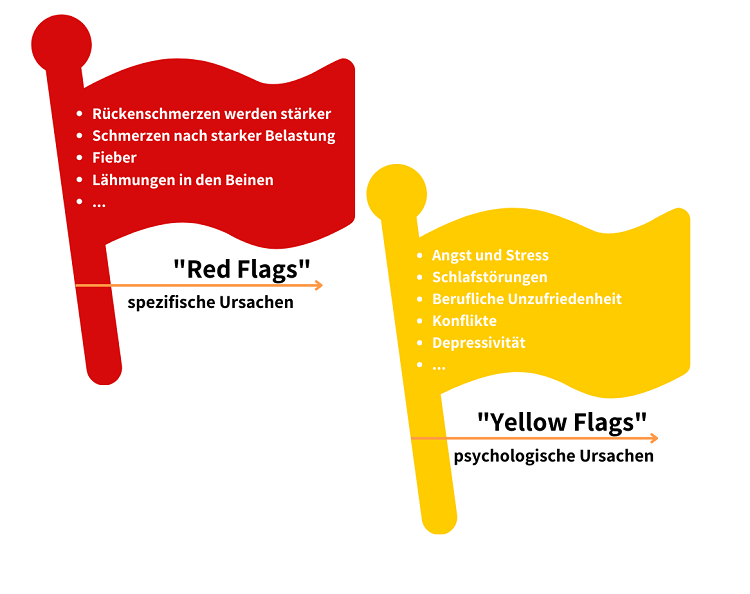 Red And Yellow Flags Rückenschmerzen