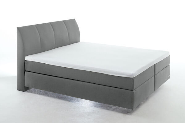 Y Boxspringbett Hellgrau Original Kopfteil