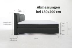 YAK Boxspringbett Abmessungen 180x200cm
