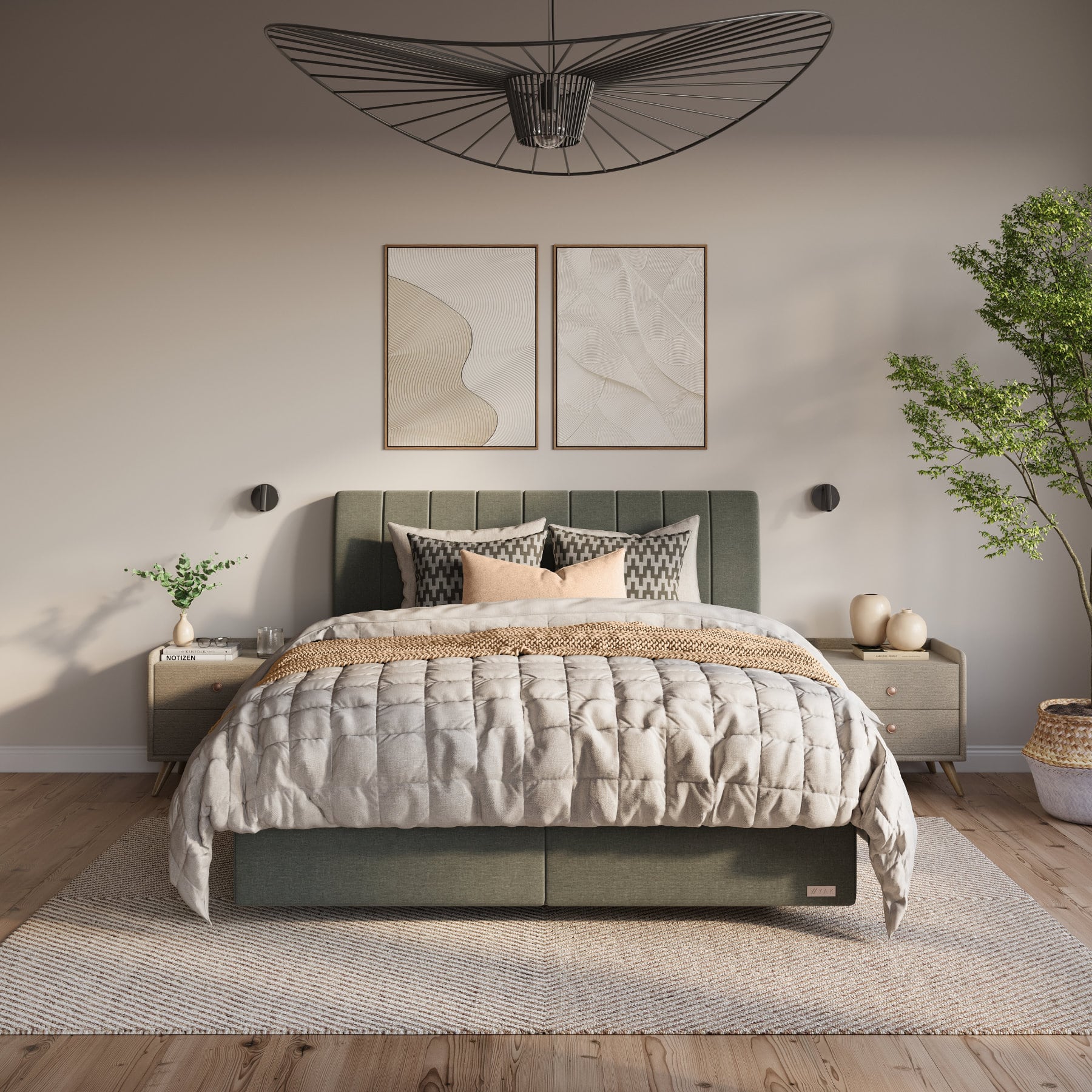 YAK Boxspringbett Raum Front