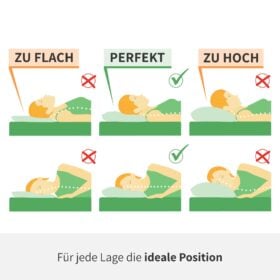 YAK Kopfkissen Seiten Ruecken Bauch Schlaefer