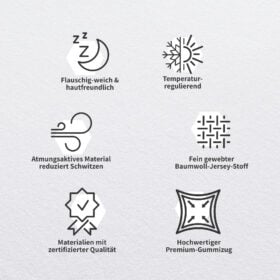 YAK Spannbettlaken Atmungsaktiv